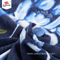 Flower Pattern Spandex Printed RayonPolyester Knit Fabric